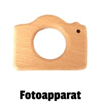 Beißanhänger Holz Fotoapparat